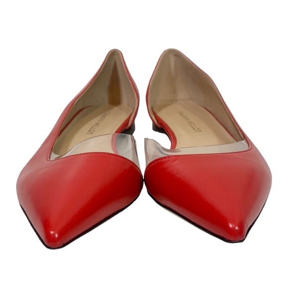 Tamara Mellon D'Orsay Leather Pointed Toe Flats Red Size EU 41.5 - Picture 6 of 10